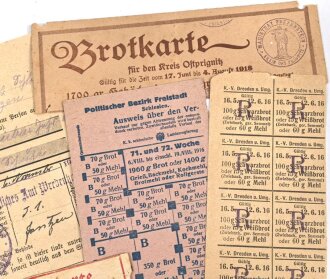 1. Weltkrieg Deutschland , Konvolut Bezugskarten aller Art