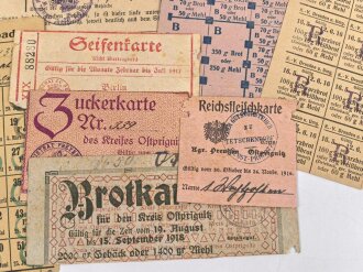 1. Weltkrieg Deutschland , Konvolut Bezugskarten aller Art