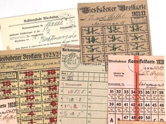 Deutschland nach 1. Weltkrieg , Konvolut Bezugskarten aller Art