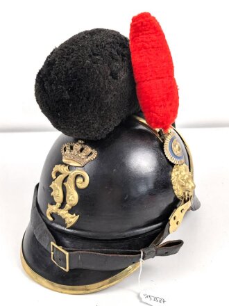 Bayern, Raupenhelm Modell 1868 für einen Artilleristen . Gereinigtes Stück, guter Gesamtzustand