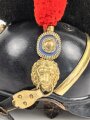 Bayern, Raupenhelm Modell 1868 für Artilleristen . Gereinigtes Stück, guter Gesamtzustand