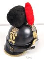 Bayern, Raupenhelm Modell 1868 für einen Artilleristen . Gereinigtes Stück, guter Gesamtzustand