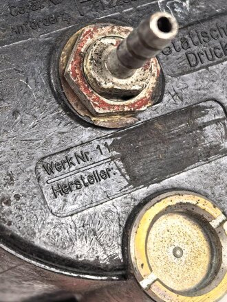 Luftwaffe Höhenmesser Fl 22320, Ausführung um 1944, Funktion nicht geprüft, so auch u.a. in ME262 verbaut