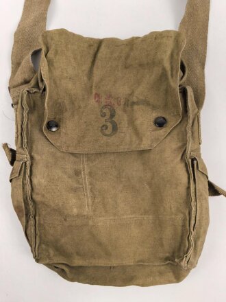 Tschechoslowakei 2.Weltkrieg , Tasche für die Gasmaske,  getragenes Stück in gutem Gesamtzustand