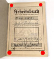 Arbeitsbuch III.Reich, gebraucht, gut, Ausgefüllt, Modell mit vier Hakenkreuzen in den Ecken. Sie erhalten ein ( 1 ) Stück