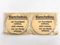 Zwei Satz Klarscheiben für die Gasmaske der Wehrmacht und für die S Maske des Luftschutz.