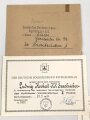 Deutschland nach 1945, Konvolut Urkunden einer Angehörigen des Soldatenbund Kyffhäuser