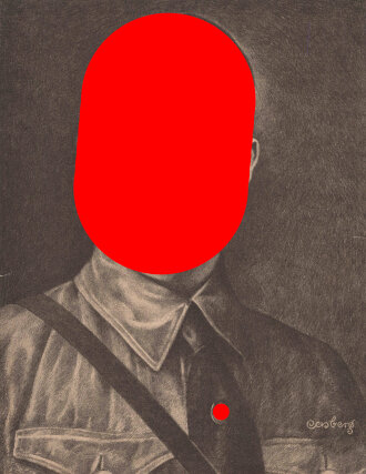 III.Reich, Druck einer Kreide- oder Kohlezeichnung Adolf...