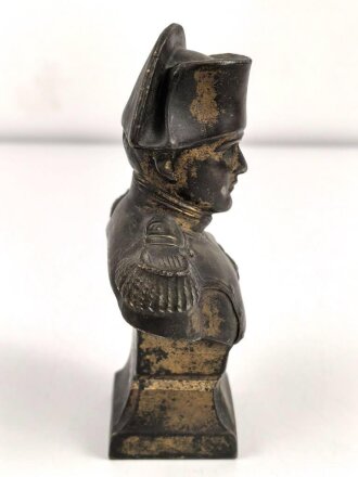 Spritzgußbüste "Napoleon " Darstellend. Altes Stück, Gesamthöhe 17cm