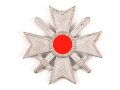 Kriegsverdienstkreuz 2. Klasse mit Schwertern, Vorderseite silbern angemalt, Ring und Öse fehlen
