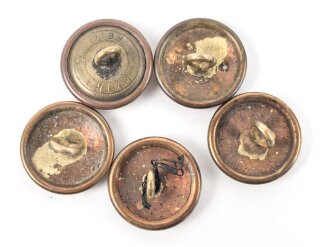 Kaiserreich, fünf Knöpfe , je 20mm