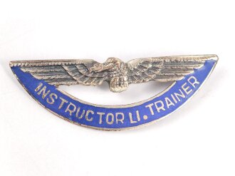Chile , Brustabzeichen Luftwaffe " INSTRUCTOR LI....