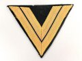 Kriegsmarine, Ärmelabzeichen für einen Obergefreiten der Küstenartillerie auf dunkelgrünem Tuch