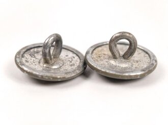 Kriegsmarine, Paar Schulterklappenknöpfe 18mm für Küstenartillerie