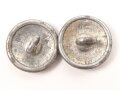 Kriegsmarine, Paar Schulterklappenknöpfe 18mm für Küstenartillerie