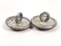 Kriegsmarine, Paar Schulterklappenknöpfe 18mm für Küstenartillerie