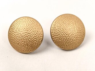 Paar vergoldete Knöpfe für Schulterstücke, je 16mm