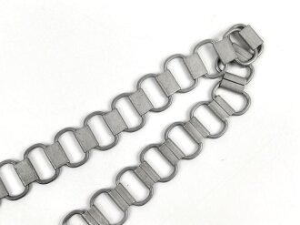 Kette für den Ringkragen der Feldgendarmerie III.Reich, neuzeitliche Sammleranfertigung aus Aluminium
