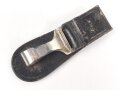 Schwarzer Lederhänger für eine Blankwaffe, Gesamthöhe 95mm