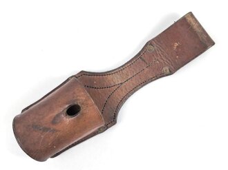 Kaiserreich, ungeschwärzter Koppelschuh, Innen gepolstert, Breite innen 53mm