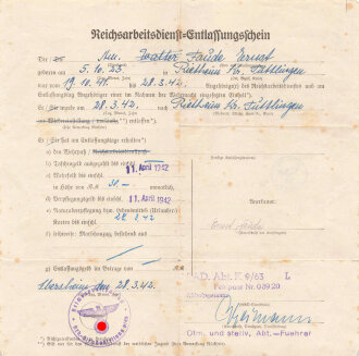 Gruppe Verleihungsurkunden eines Angehörigen des Grenadier Regiment 480, Feldzug gegen Rußland