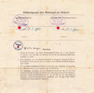 Gruppe Verleihungsurkunden eines Angehörigen des Grenadier Regiment 480, Feldzug gegen Rußland