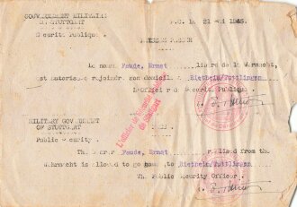 Gruppe Verleihungsurkunden eines Angehörigen des Grenadier Regiment 480, Feldzug gegen Rußland