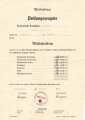 Gruppe Verleihungsurkunden eines Angehörigen des Grenadier Regiment 480, Feldzug gegen Rußland