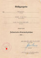 Gruppe Verleihungsurkunden eines Angehörigen des Grenadier Regiment 480, Feldzug gegen Rußland