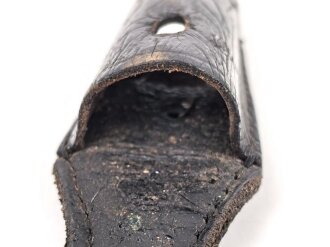 Koppelschuh für ein Extraseitengewehr der Wehrmacht. Lackleder
