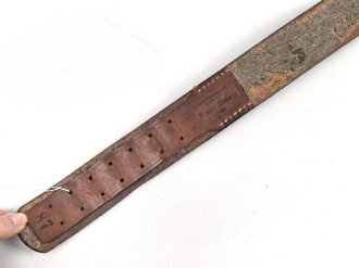 Lackleder Koppelriemen III.Reich. Ungereinigtes Stück, Gesamtlänge 99cm