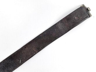 Reichswehr Koppelriemen datiert 1937, Kammerstück Fliegergruppe 8. Gesamtlänge 96cm