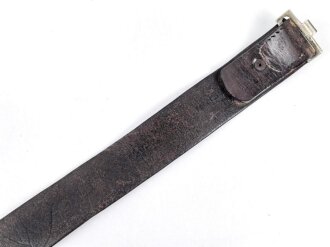 Reichswehr Koppelriemen datiert 1937, Kammerstück Fliegergruppe 8. Gesamtlänge 96cm