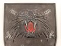 Kriegsmarine, Wandplakette "Tigerverband Bartels Bergen 1940"  Zinkguss, Originallack, Höhe 19cm