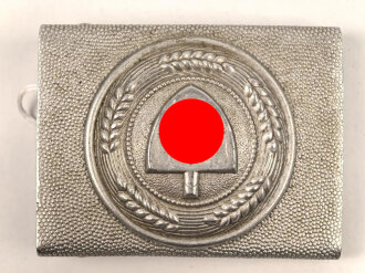 Reichsarbeitsdienst, Koppelschloss für Mannschaften aus Aluminium, mit aufgeklammertem Emblem