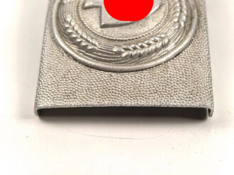 Reichsarbeitsdienst, Koppelschloss für Mannschaften aus Aluminium, mit aufgeklammertem Emblem