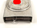 Reichsarbeitsdienst, Koppelschloss für Mannschaften aus Aluminium, mit aufgeklammertem Emblem