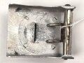 Reichsarbeitsdienst, Koppelschloss für Mannschaften aus Aluminium, mit aufgeklammertem Emblem