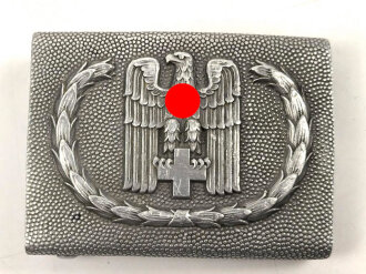 Deutsches Rotes Kreuz III.Reich, Koppelschloss für Mannschaften aus Aluminium, ein Dorn abgebrochen