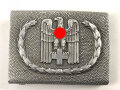 Deutsches Rotes Kreuz III.Reich, Koppelschloss für Mannschaften aus Aluminium, ein Dorn abgebrochen