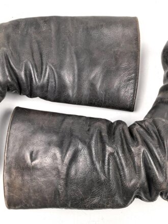 Paar Stiefel für Unteroffiziere der Wehrmacht. Ungereinigtes, privat beschafftes Paar in gutem Gesamtzustand, Sohlenlänge 28,5cm
