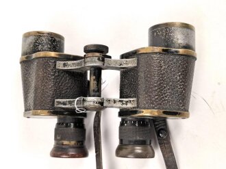 "Marineglas 6x" von Carl Zeiss Jena. Durchsicht milchig, Strichplatte links ! Es handelt sich hier um ein privat beschafftes Stück