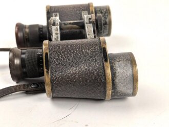 "Marineglas 6x" von Carl Zeiss Jena. Durchsicht milchig, Strichplatte links ! Es handelt sich hier um ein privat beschafftes Stück