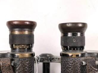 "Marineglas 6x" von Carl Zeiss Jena. Durchsicht milchig, Strichplatte links ! Es handelt sich hier um ein privat beschafftes Stück