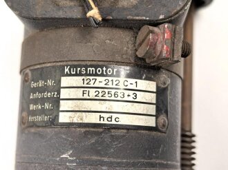 Luftwaffe , Kursmotor Fl. 22563-3, verbaut in LGW K23 Kurssteuerung für Focke-Wulf Ta 152 . Funktion nicht geprüft