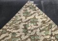 Zeltbahn 31 Wehrmacht, Getragenes Stück mit Reichsbetriebsnummer. Ungewöhnliche Ausführung, statt den üblichen Metallösen wurde Leder verwendet.