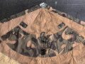 Ungarn,  Zeltbahn mit Reparaturstellen aus der Zeit des kalten Krieg, farbfrisches Stück