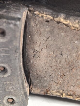 Paar Stiefel für Offiziere aus der Zeit des 2. Weltkrieg. Ungereinigtes Paar, Sohlenlänge 29,5cm