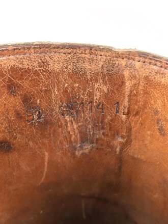 Paar Stiefel für Offiziere aus der Zeit des 2. Weltkrieg. Ungereinigtes Paar, Sohlenlänge 29,5cm