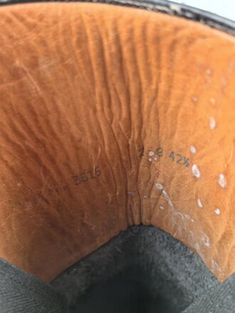 Paar Stiefel für Unteroffiziere aus der Zeit des 2. Weltkrieg. Ungereinigtes Paar, Sohlenlänge 30,5cm